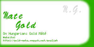 mate gold business card