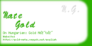 mate gold business card